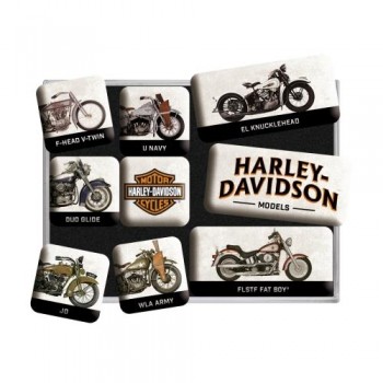 Набор из 9 магнитов Nostalgic Art "Harley Davidson - Models" (83102)